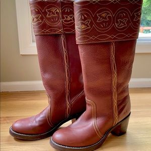 Frye Campus Boot Embroidered Size 9
